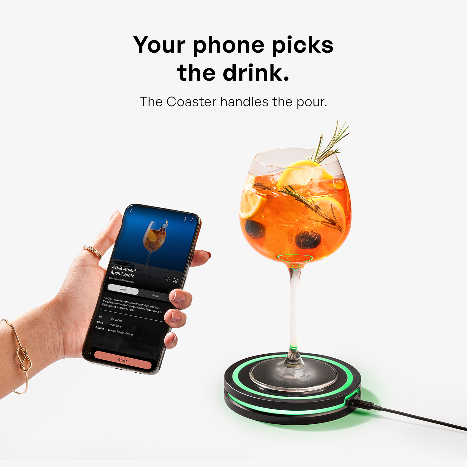 Barsys Coaster 2.0 Cocktail Maker (Black)